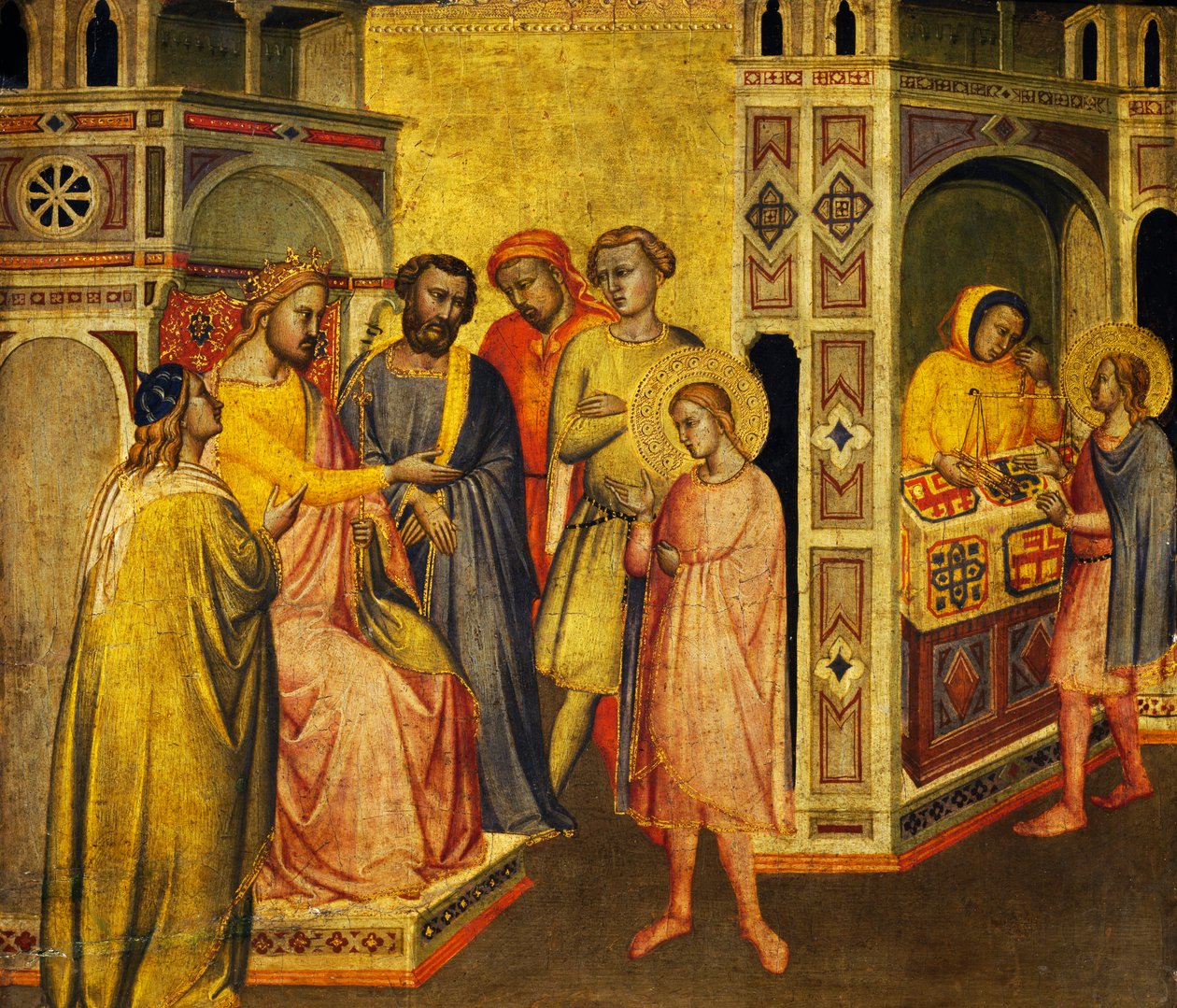 St. Eligius voor koning Clothar, c.1360 door Taddeo Gaddi