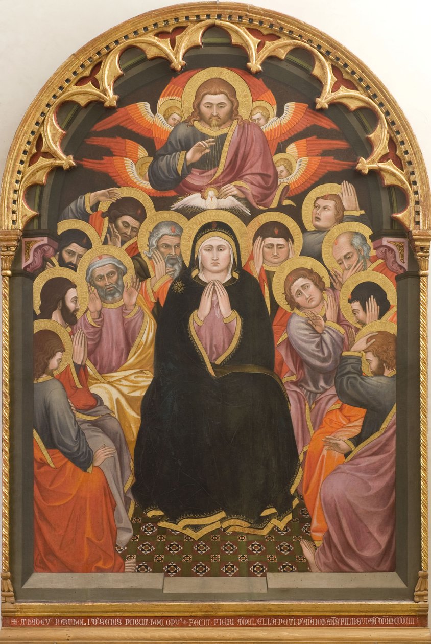 Pinksteren, 1403 door Taddeo di Bartolo