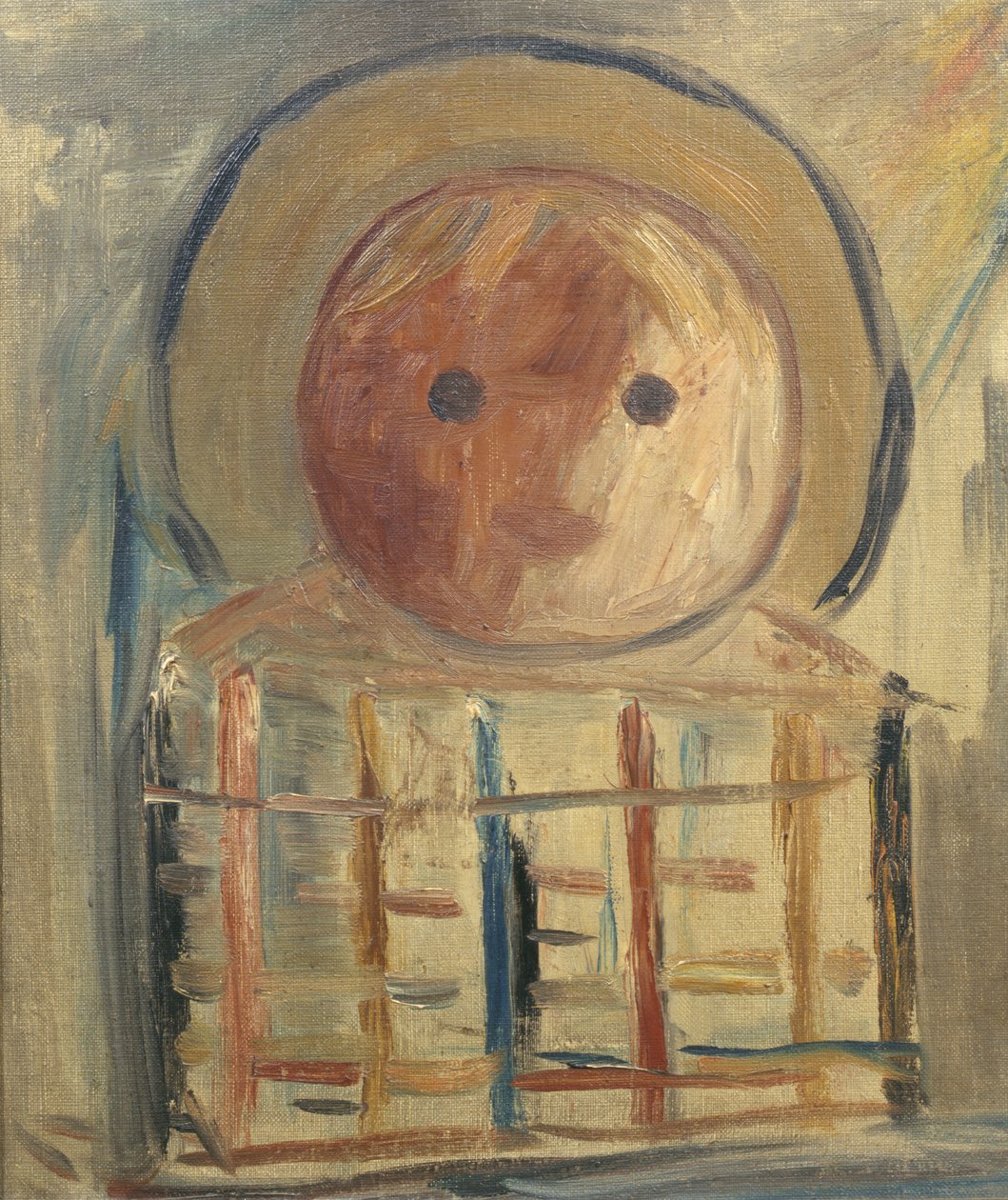 Denkbeeldig Hoofd van een Baby, ca. 1925-32 door Tadeusz Makowski