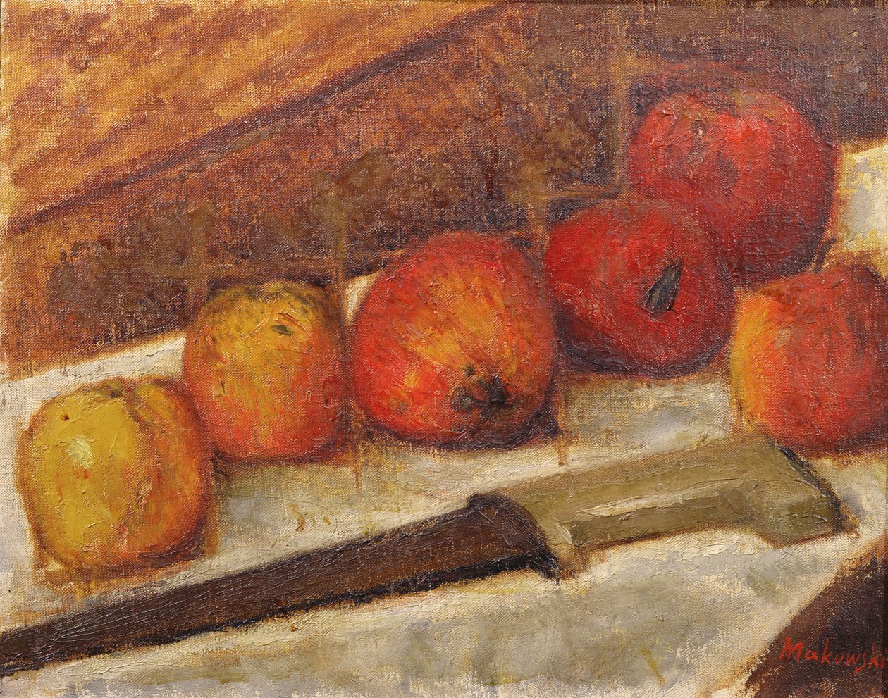 Stilleven met appels door Tadeusz Makowski