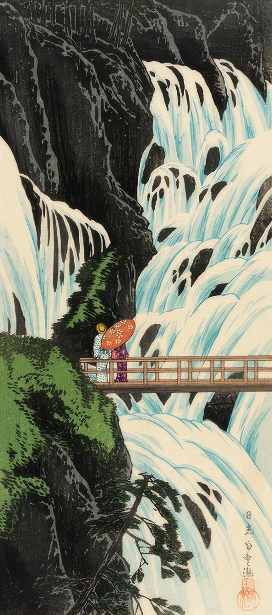Shiragumo-waterval van Nikko door Takahashi Hiroaki