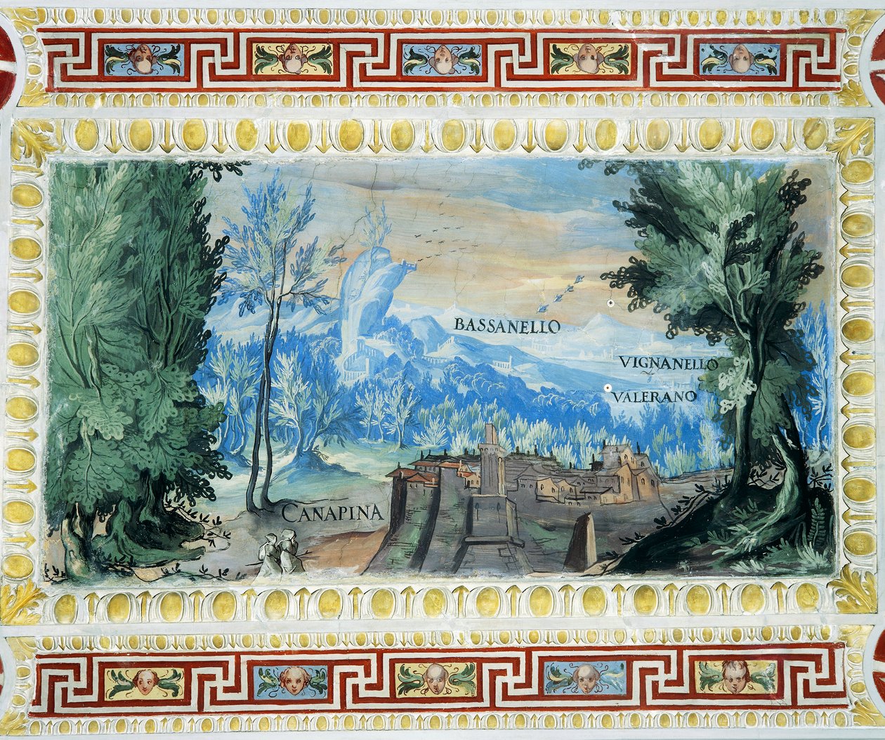 Uitzicht op Canepina door Tarquinio Ligustri