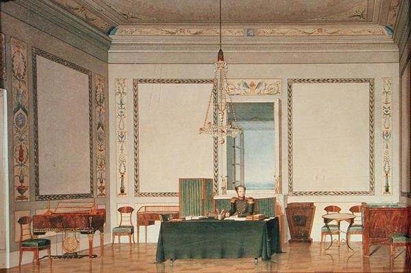 Keizer Alexander I (1777-1825) in het Paleiskantoor, 1820 door Tchernik Tchernik