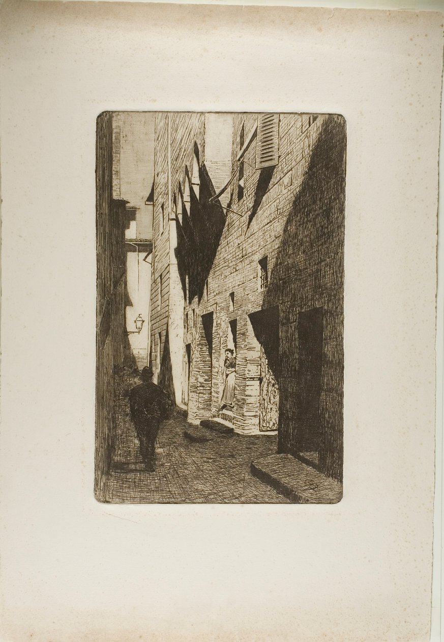 Casa di Dante da Castiglione door Telemaco Signorini