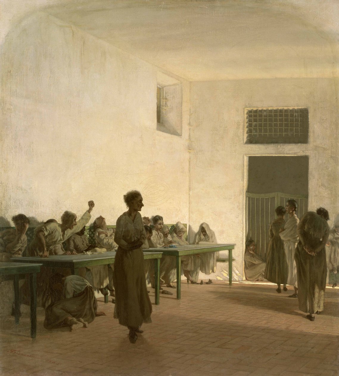 Het Gekkenhuis, 1865 door Telemaco Signorini