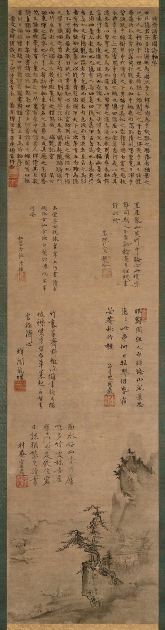 Landschap (shihon bokuga tansai sansuizu) door Tenshō Shūbun