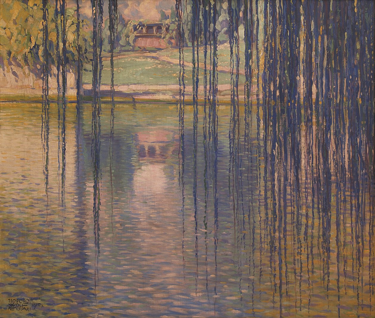 Wilgen aan het Meer, 1915 door Teodoro Wolf Ferrari