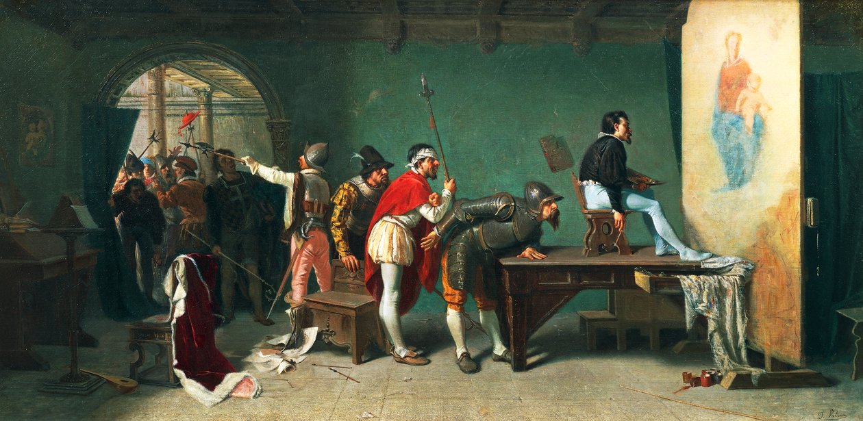 De plundering van Rome door Teofilo Patini