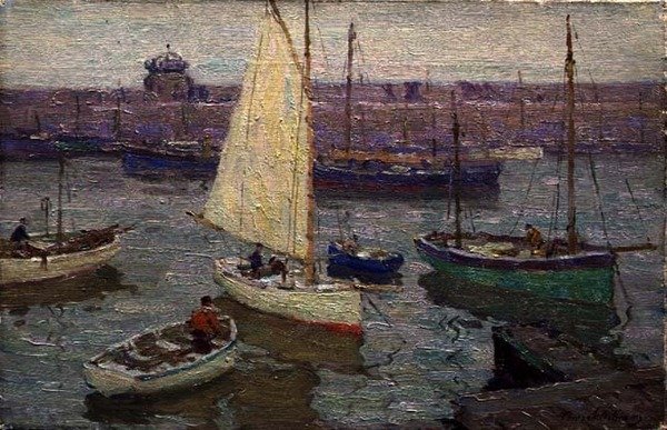 Een grijze dag, St. Ives door Terrick Williams