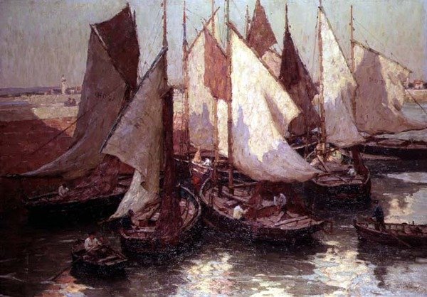 De kade, Honfleur door Terrick Williams