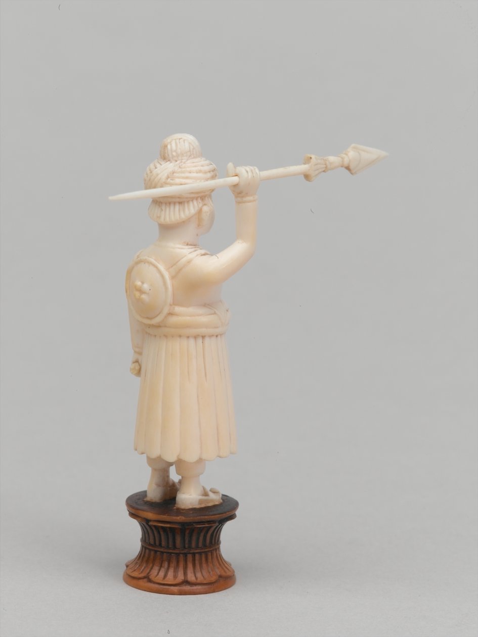 Zwarte pion, schaakstuk, India, circa 1820 door Tessier