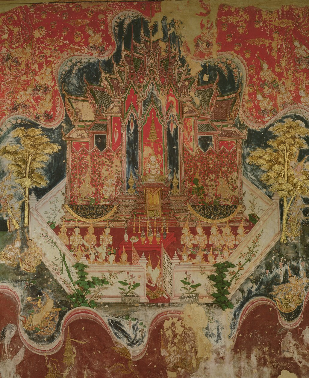 Nimi Jataka, Wat Suwannaram, Thonburi, 1831 door Thai School