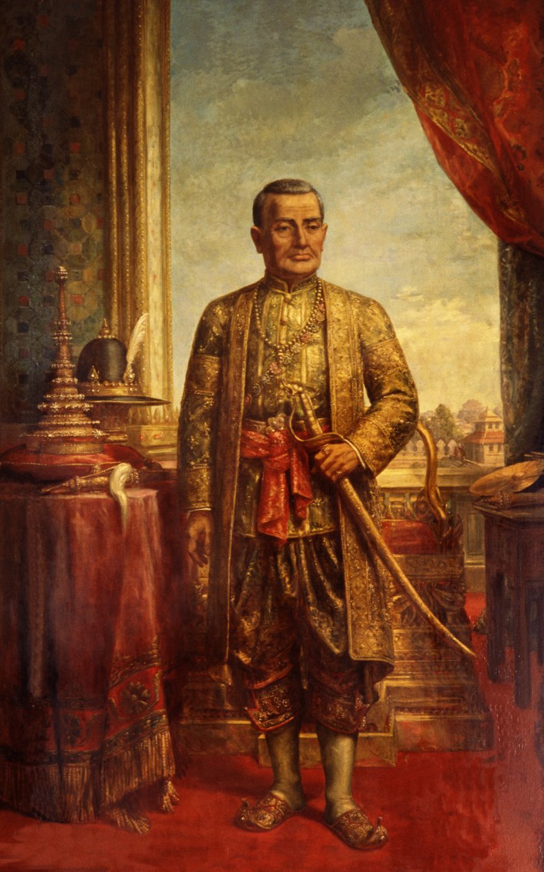 Portret van Boeddha Yodfa Chulaloke door Thai School