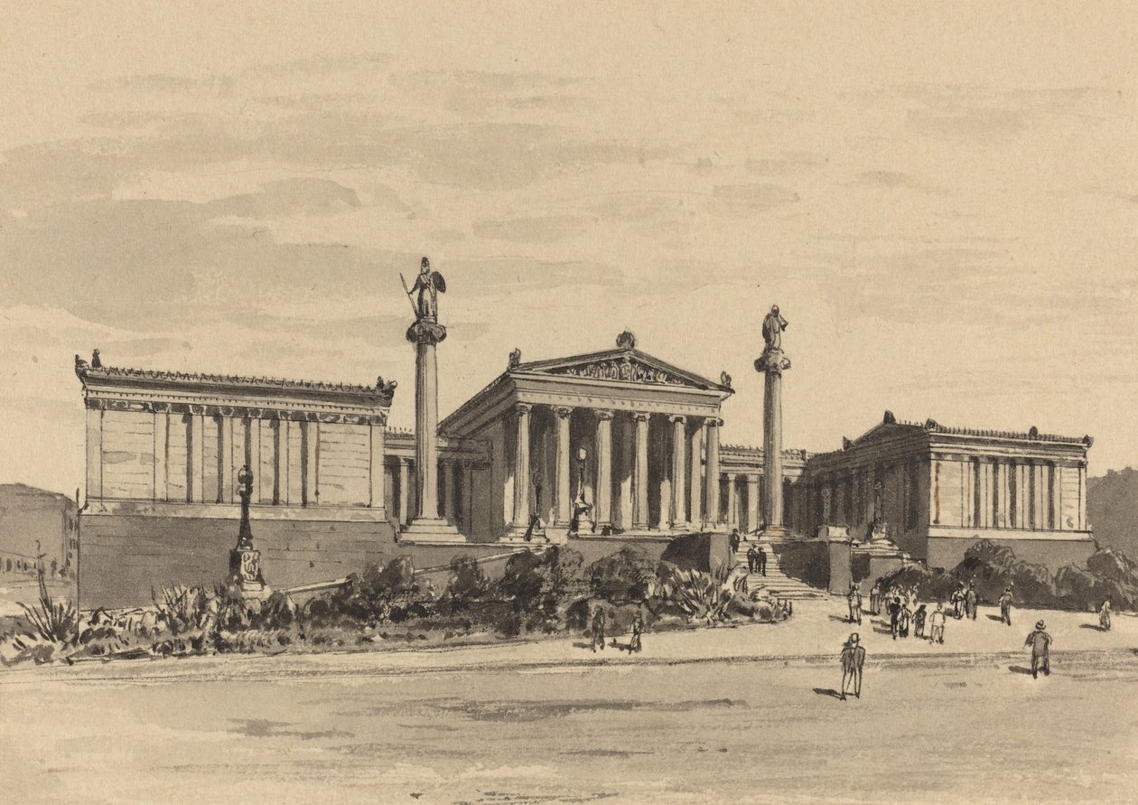 Academie, 1890 door Themistocles von Eckenbrecher