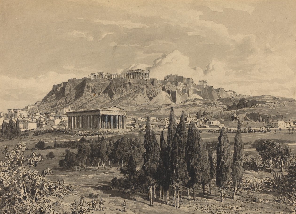 Tempel van Hephaistos door Themistocles von Eckenbrecher