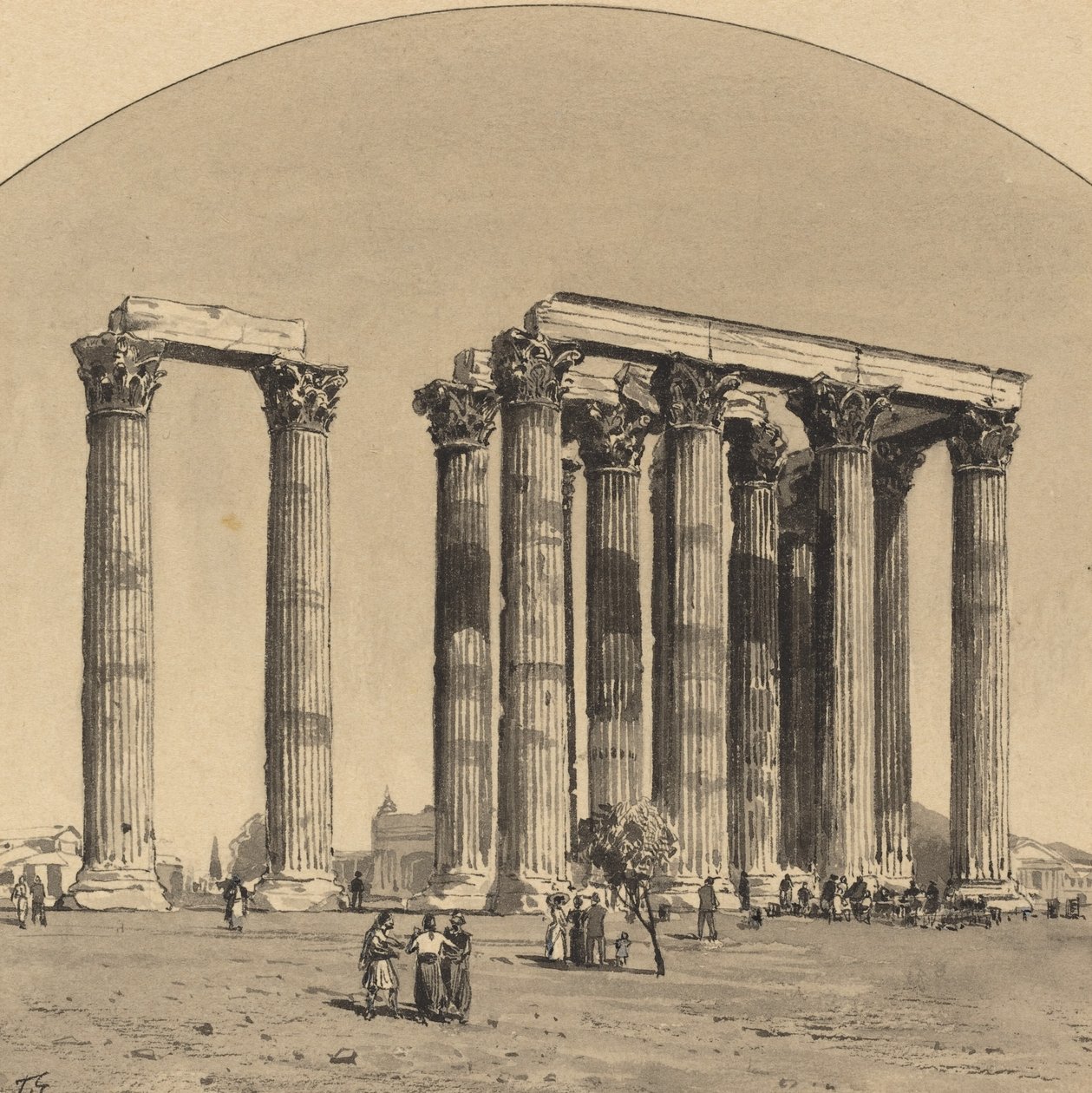 Tempel van Olympische Zeus door Themistocles von Eckenbrecher