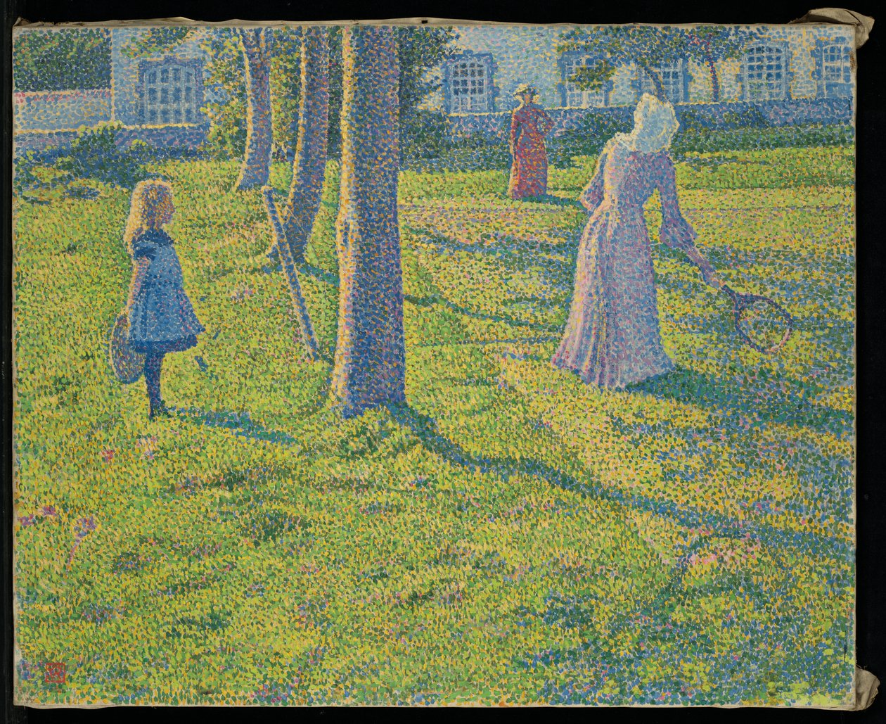 In Thuin of Het Tennisspel door Théo van Rysselberghe
