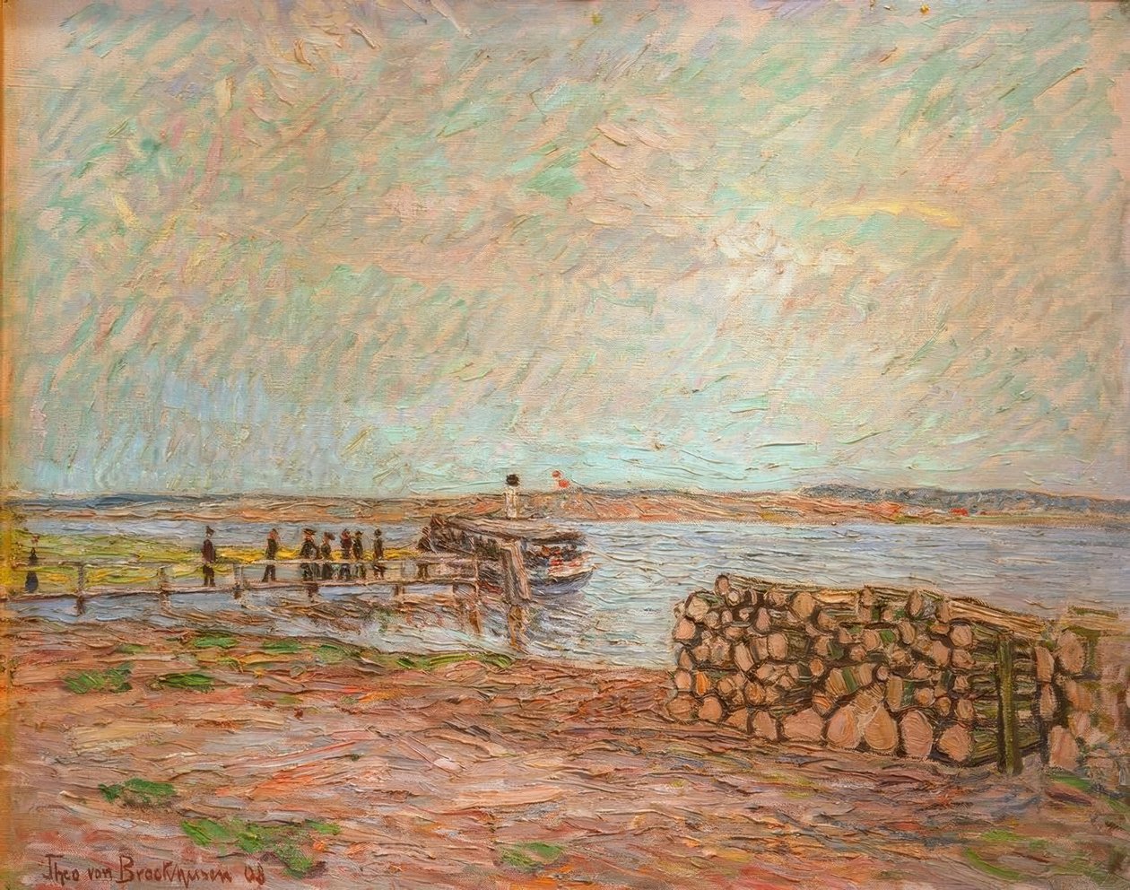 Stoombootbrug aan de Havel door Theo von Brockhusen