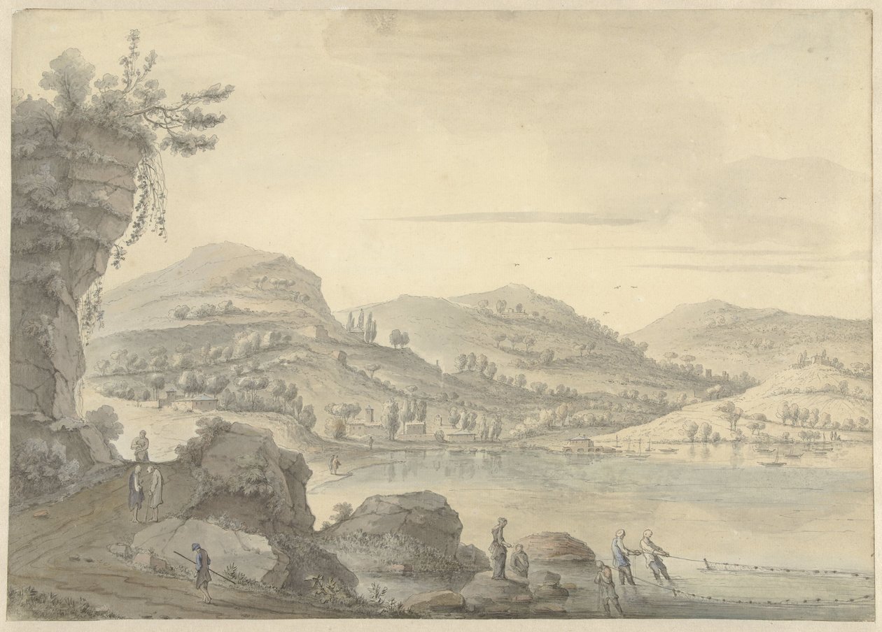 Chinees fantasielandschap door Theodoor Wilkens (possibly)