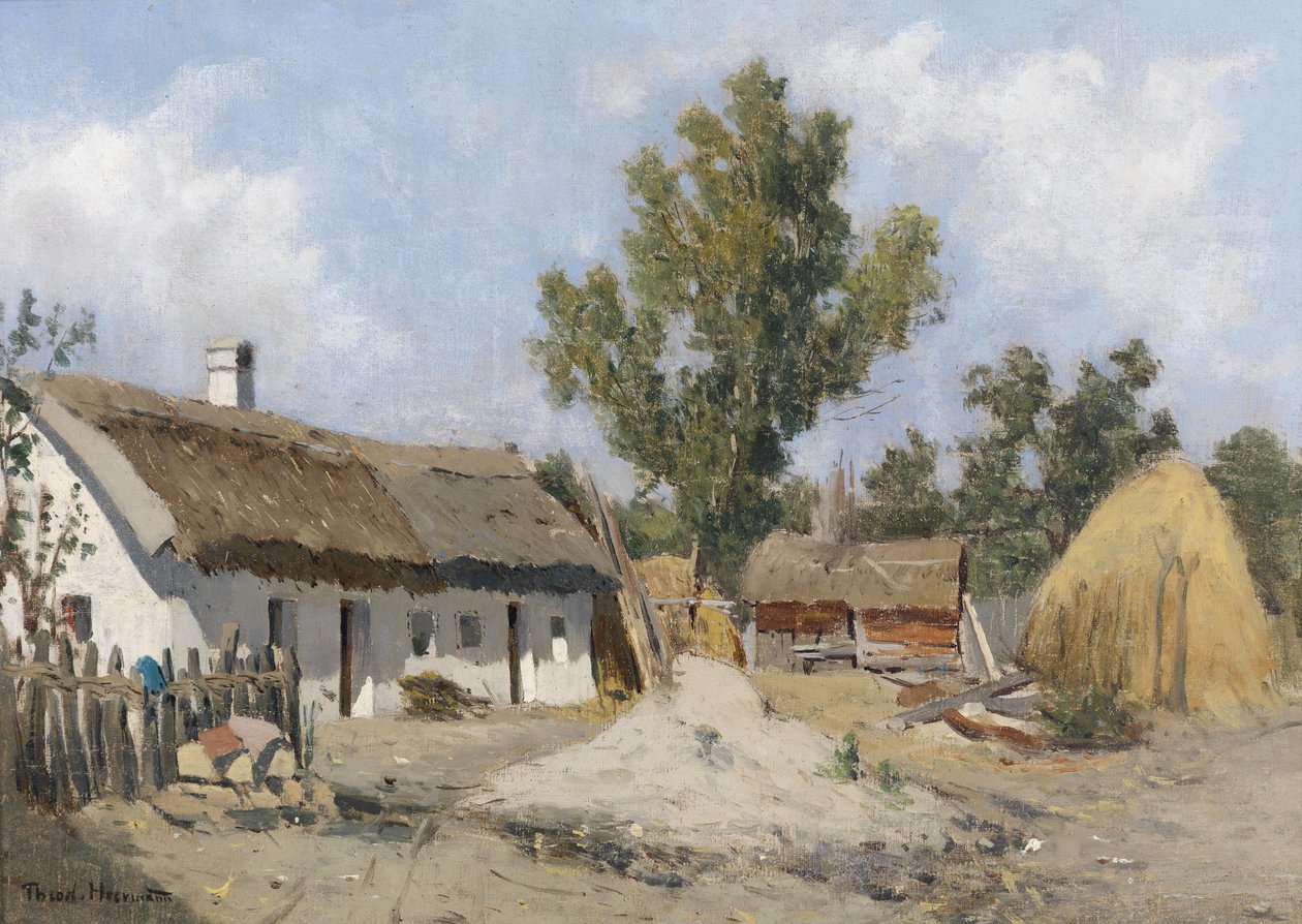 Een boerderij door Theodor von Hormann
