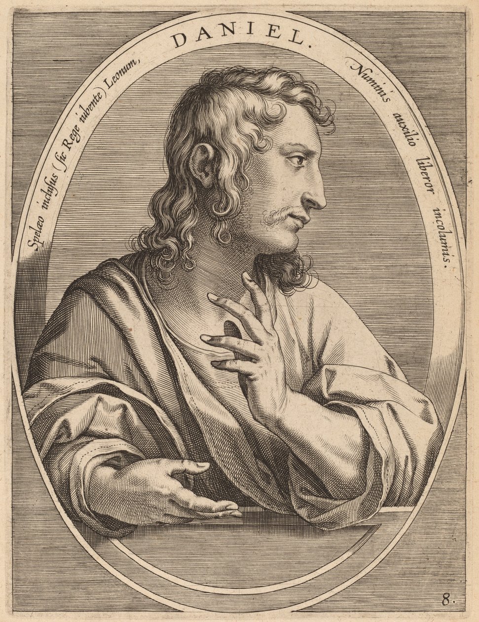 Daniël door Theodor Galle after Jan van der Straet