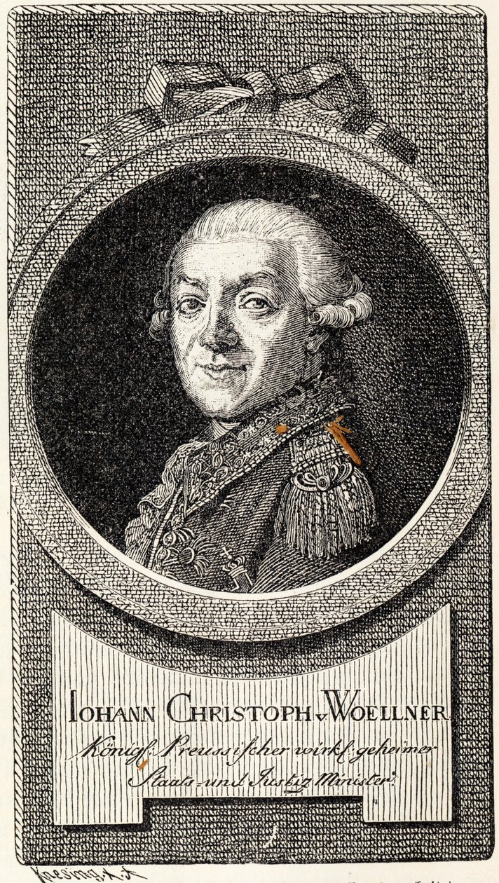 Johann Christoph von Woellner 1732-1800 door Theodor Knesing