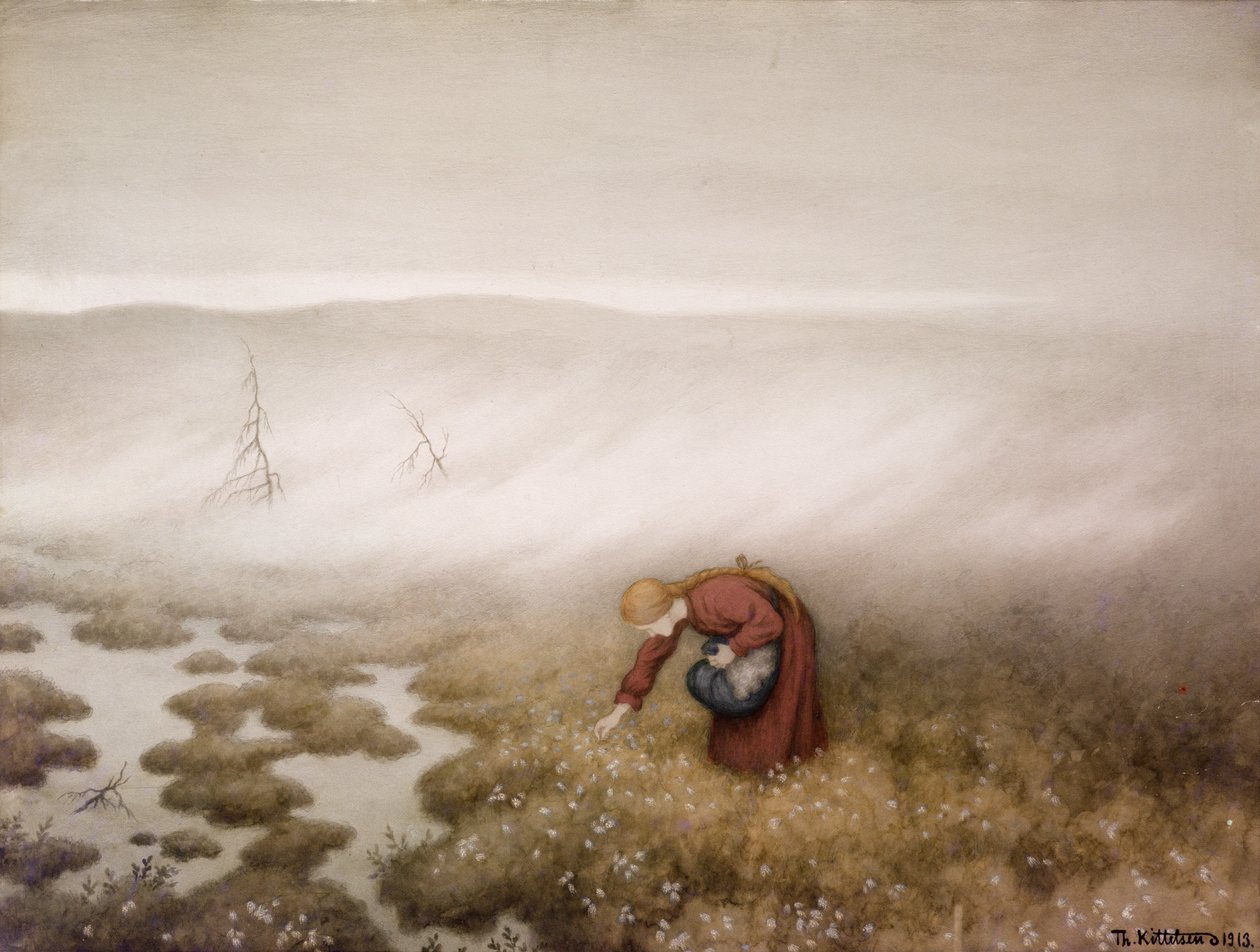 Wollig katoen door Theodor Kittelsen