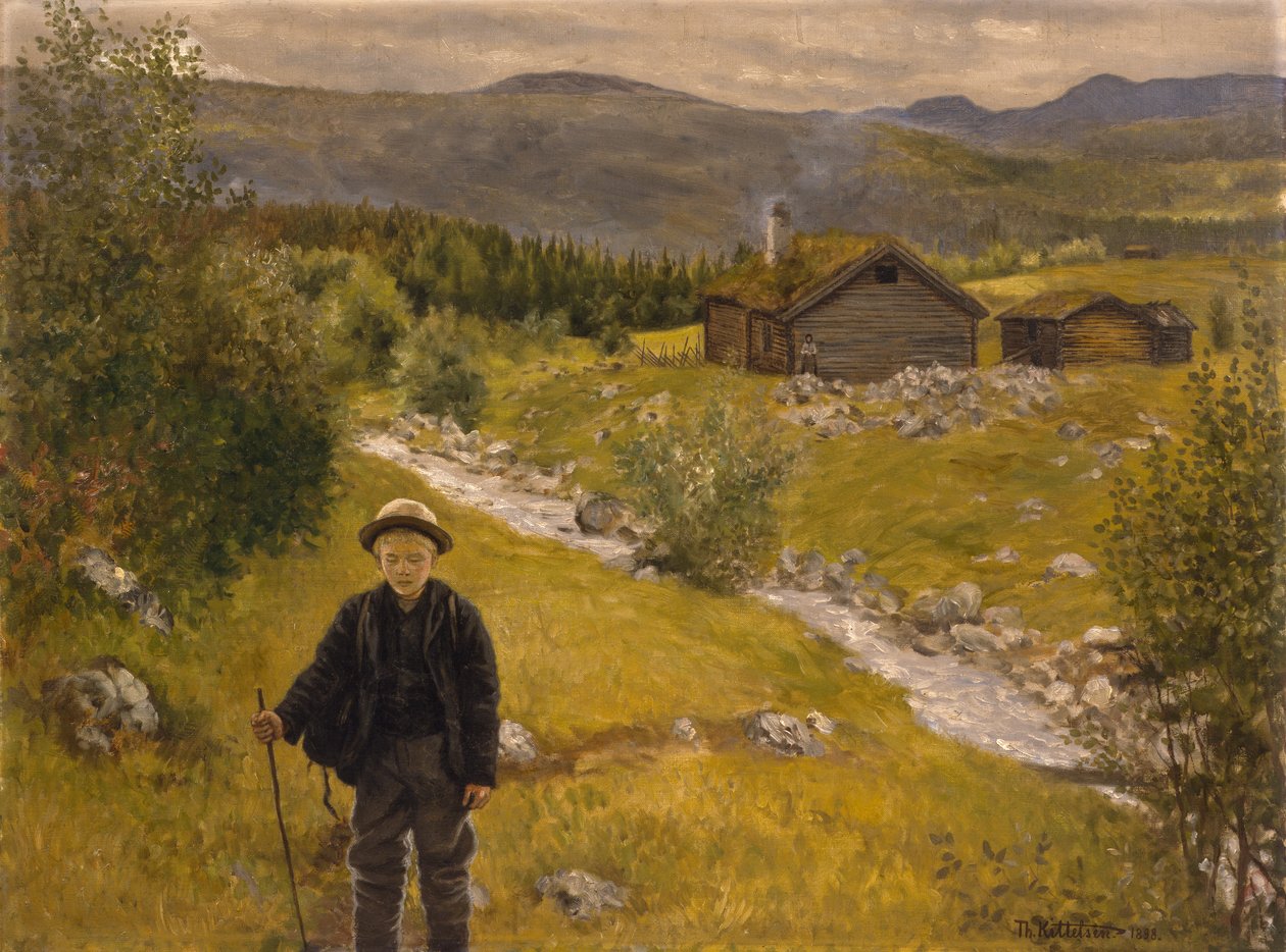 Afscheid moeder door Theodor Kittelsen