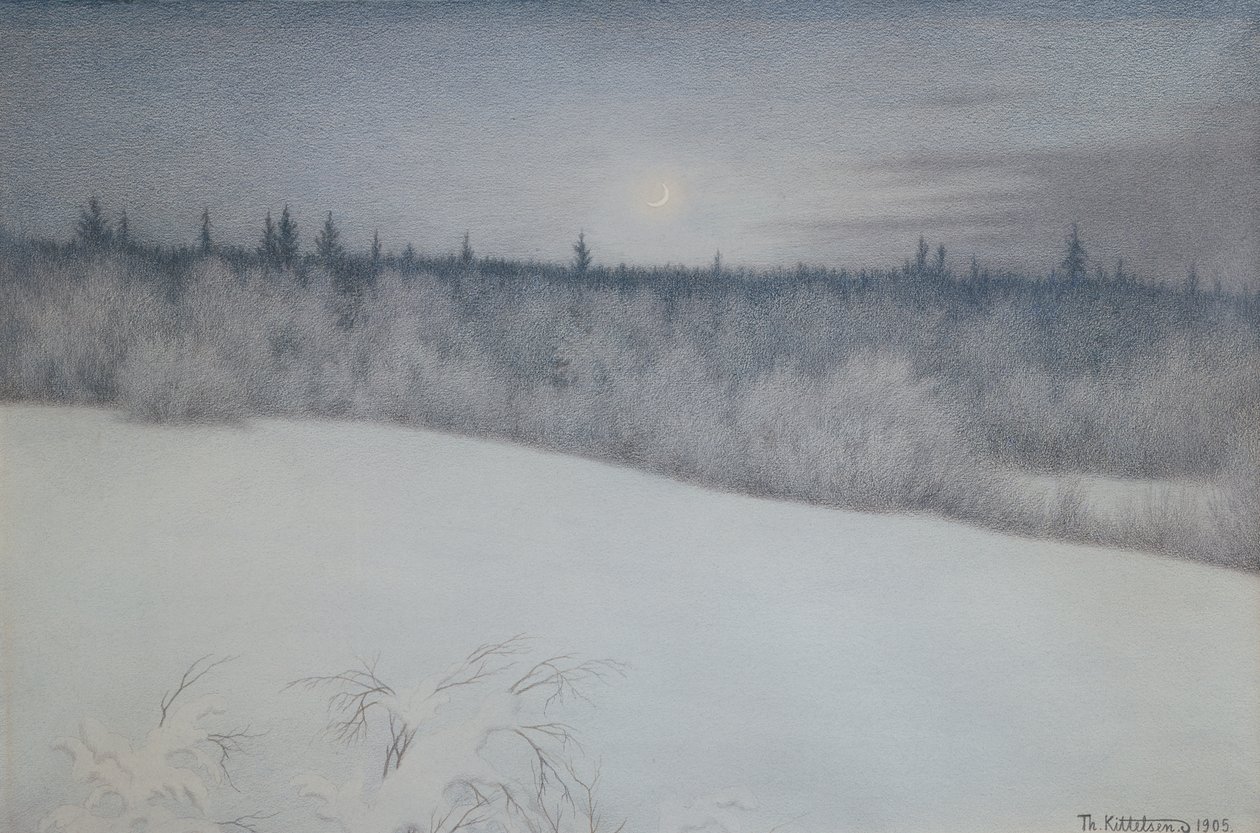 Oudjaarsavond door Theodor Kittelsen
