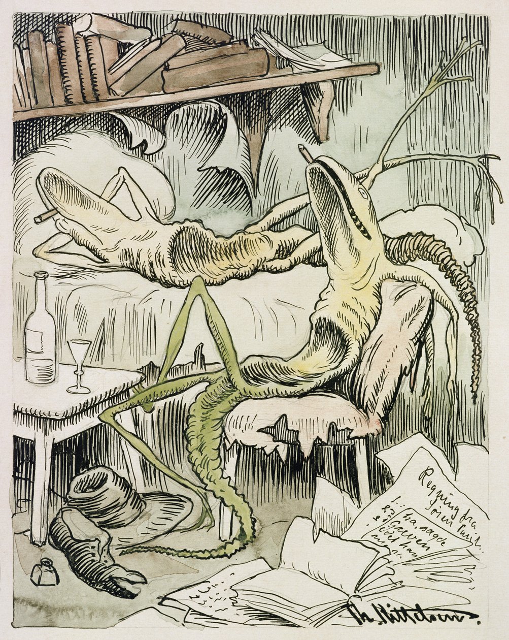 De Literaire Griep door Theodor Kittelsen
