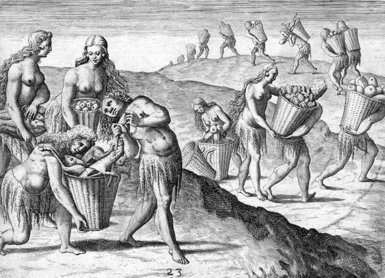 Stam van de Timucua Indianen door Theodor de Bry