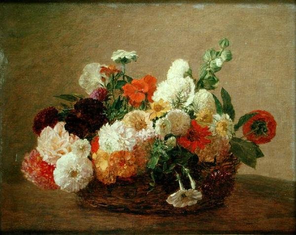 Stilleven met Bloemen door Theodore Fantin Latour