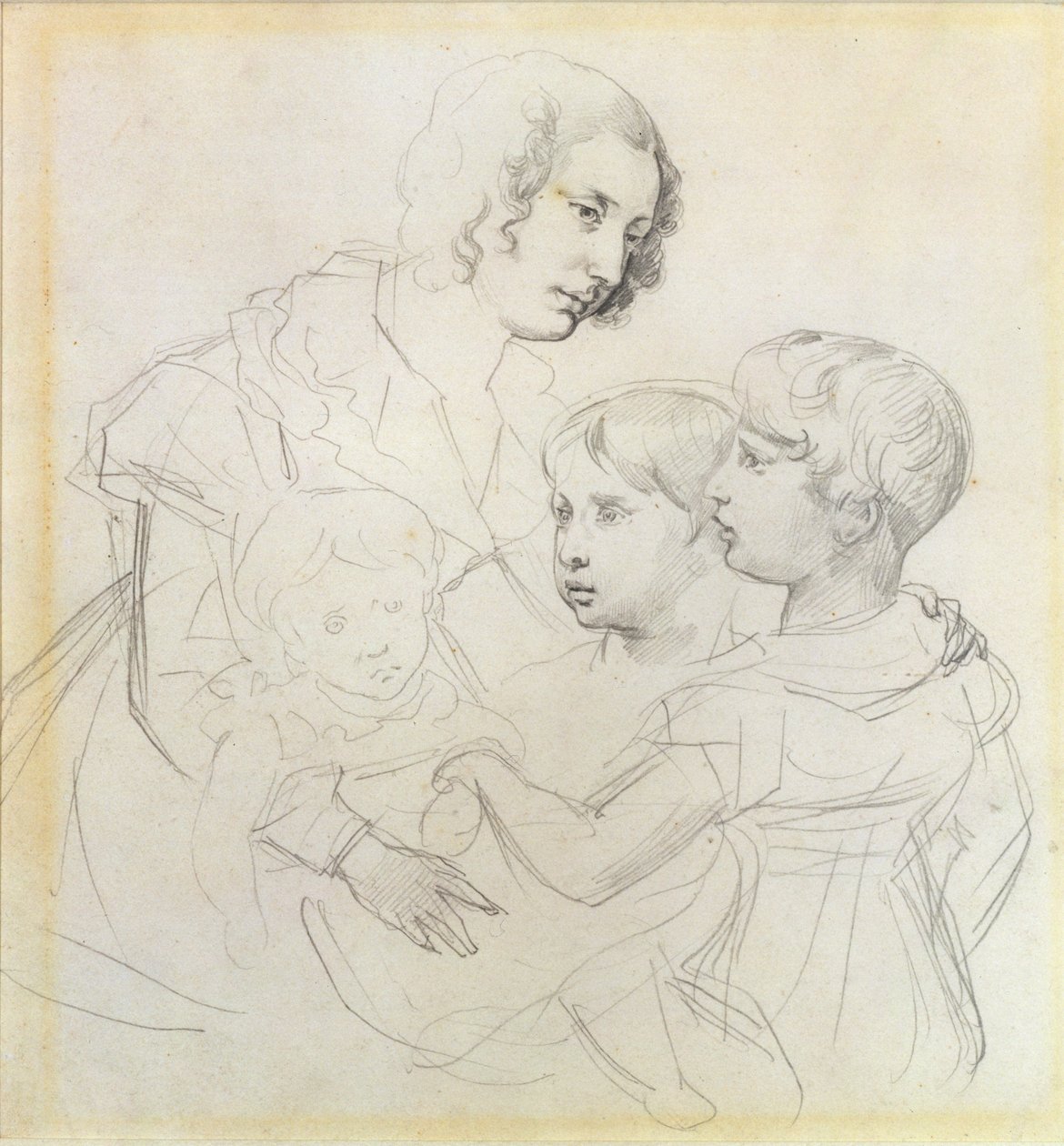 Een moeder en haar kinderen door Theodore Gericault