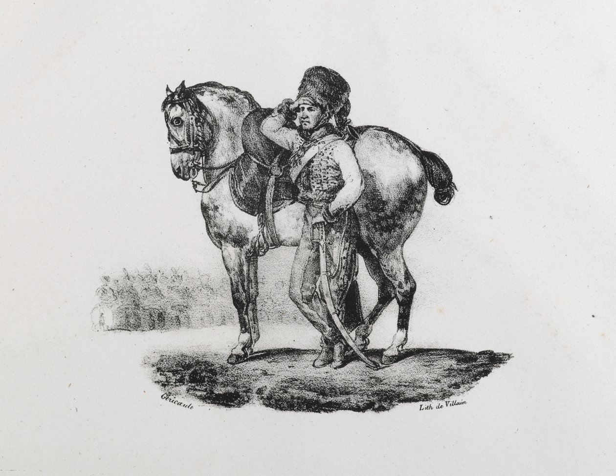 Trompetter van de Huzaren, 1823 door Theodore Gericault