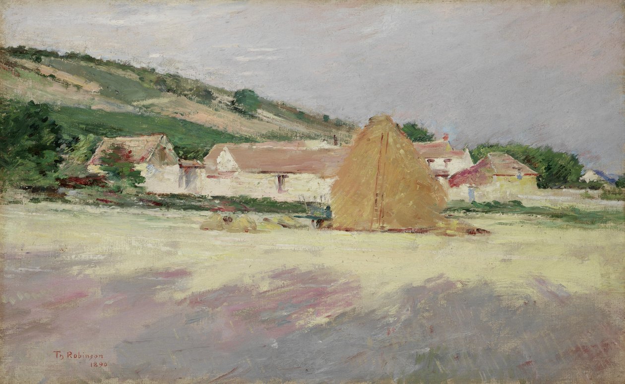 Scène in Giverny, 1890 door Theodore Robinson
