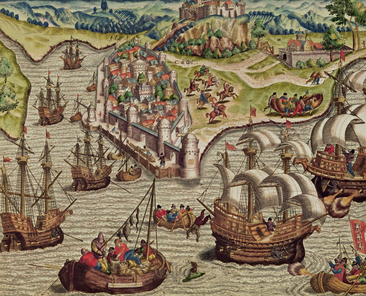 Zeegevecht, illustratie uit 