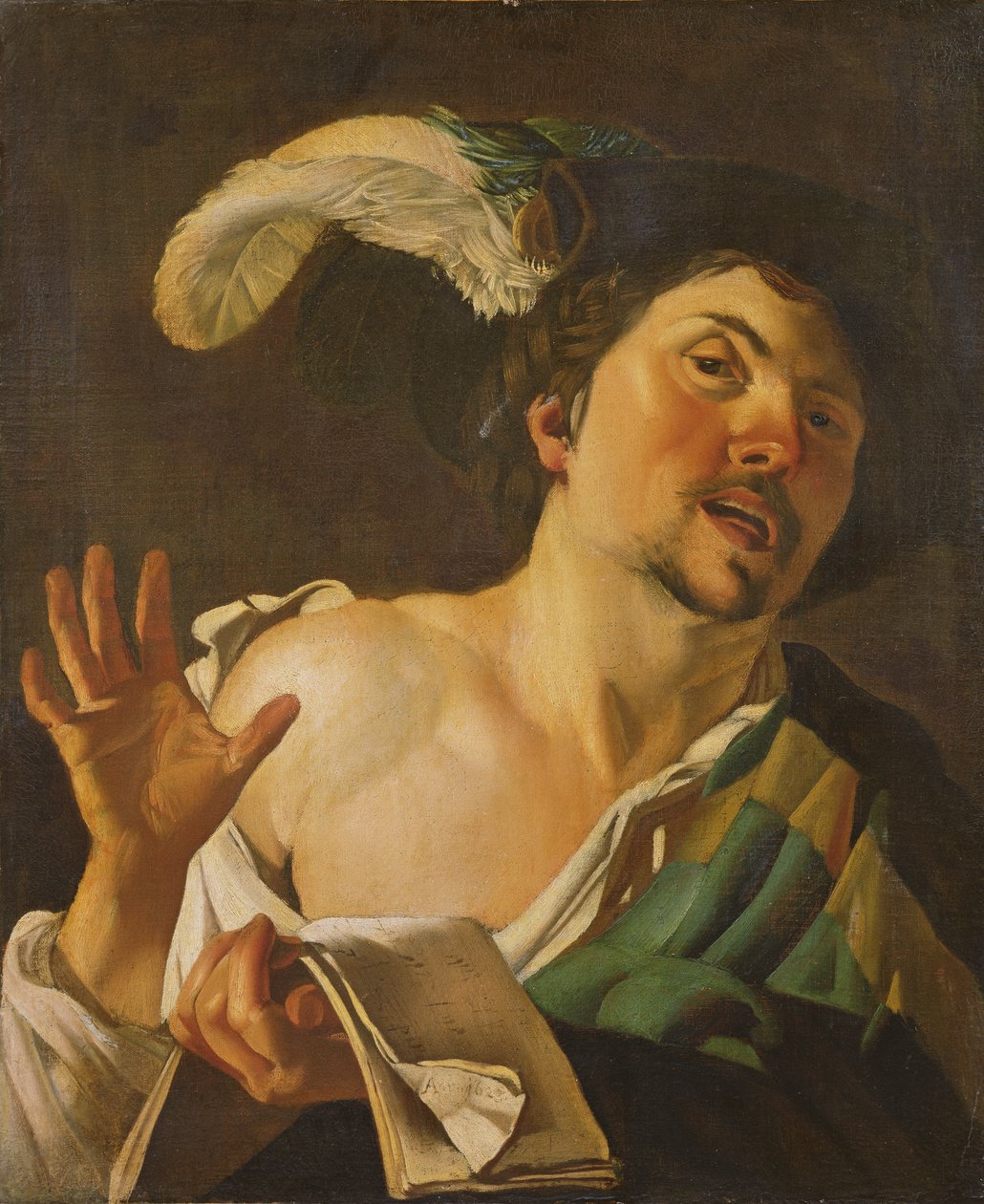 Een zanger door Theodore van Baburen