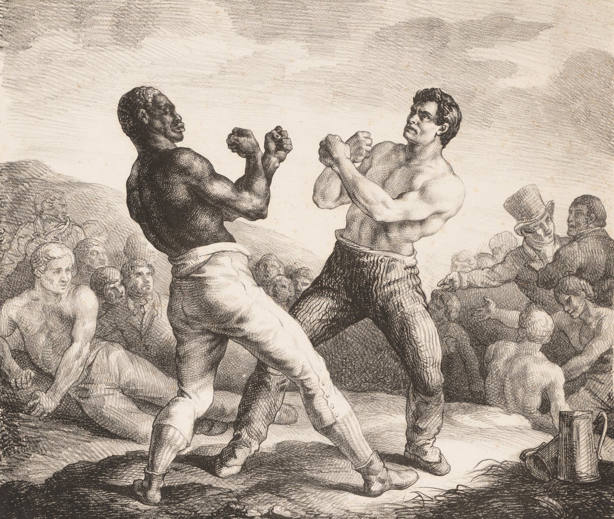 Boksers, 1818 door Theodore Gericault