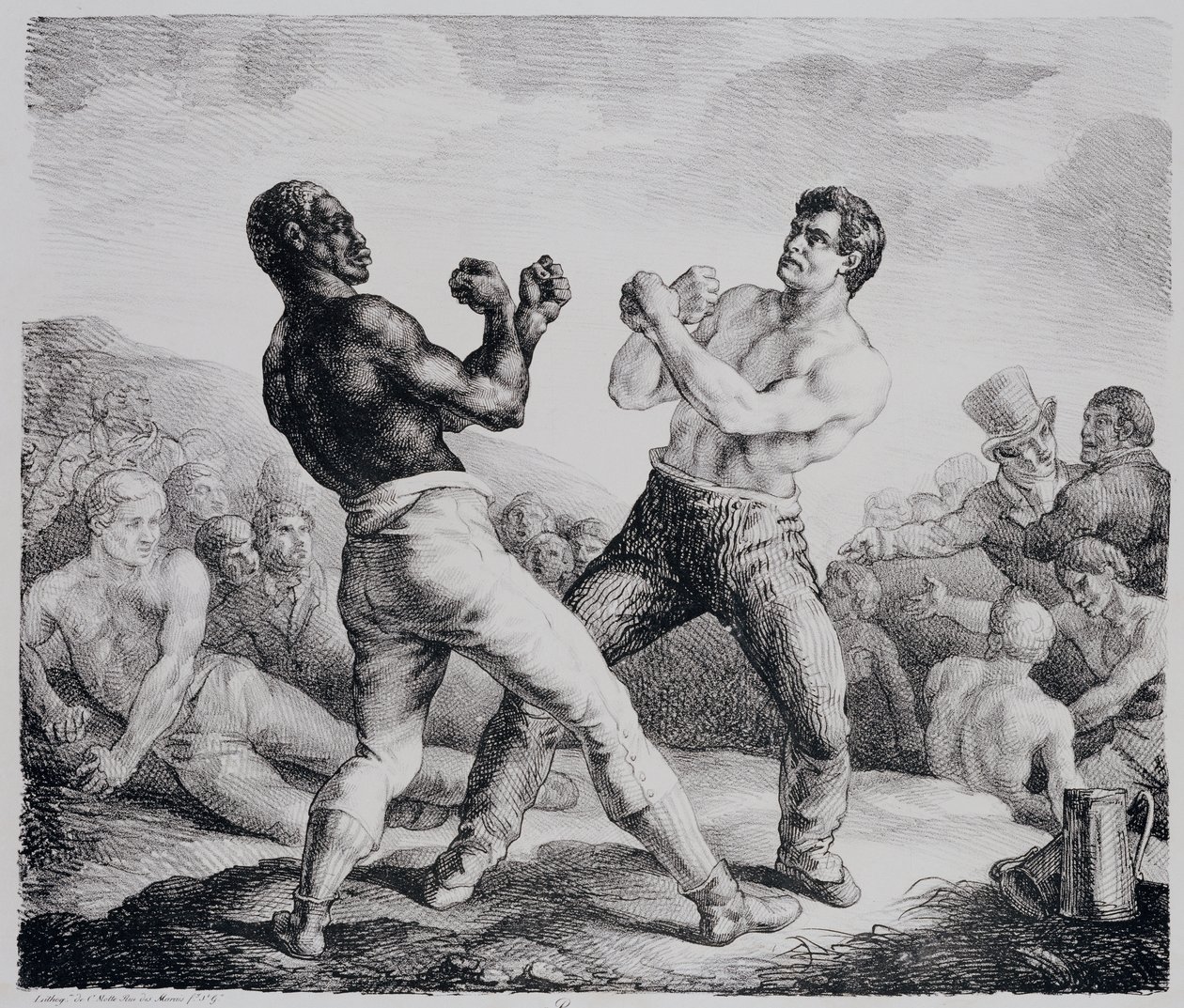 Boksers, 1818 door Theodore Gericault