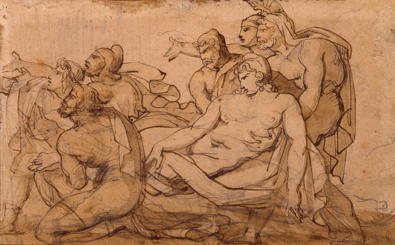 De dood van Paris door Theodore Gericault