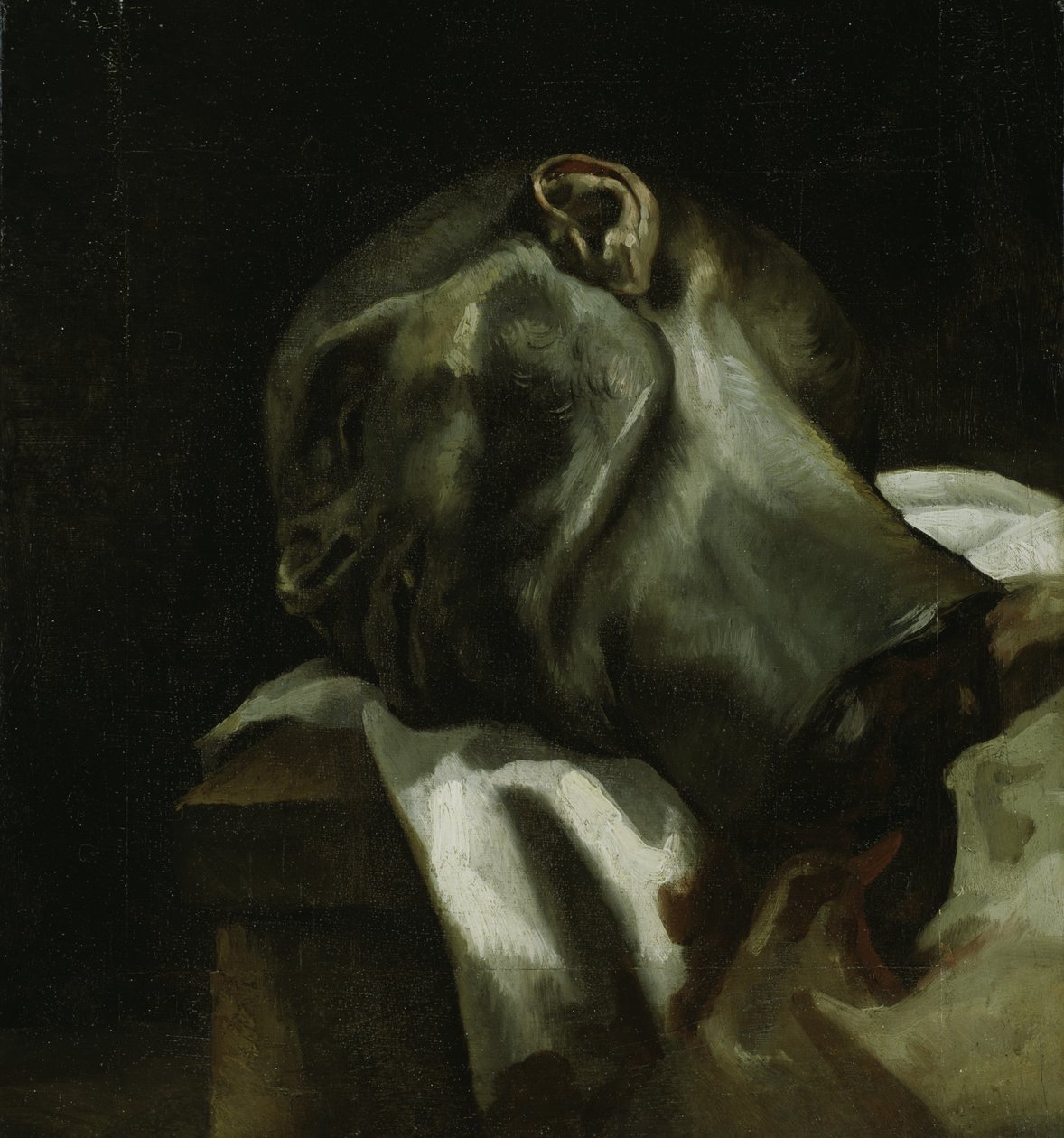 Hoofd van een Geguillotineerde Man door Theodore Gericault