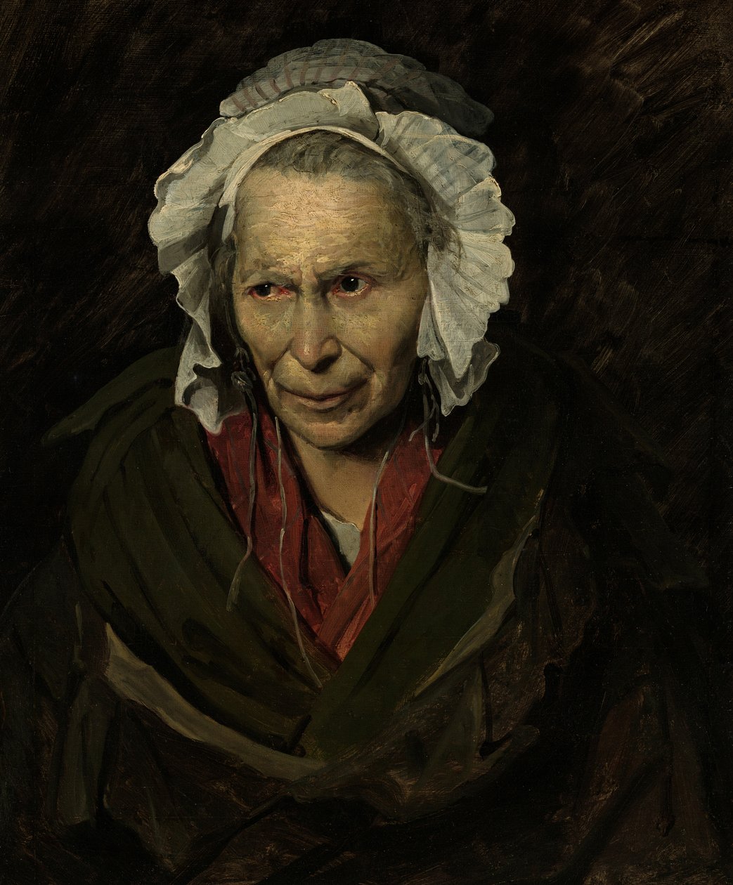 Portret van een krankzinnige vrouw door Theodore Gericault