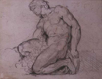 Zittende figuur door Theodore Gericault