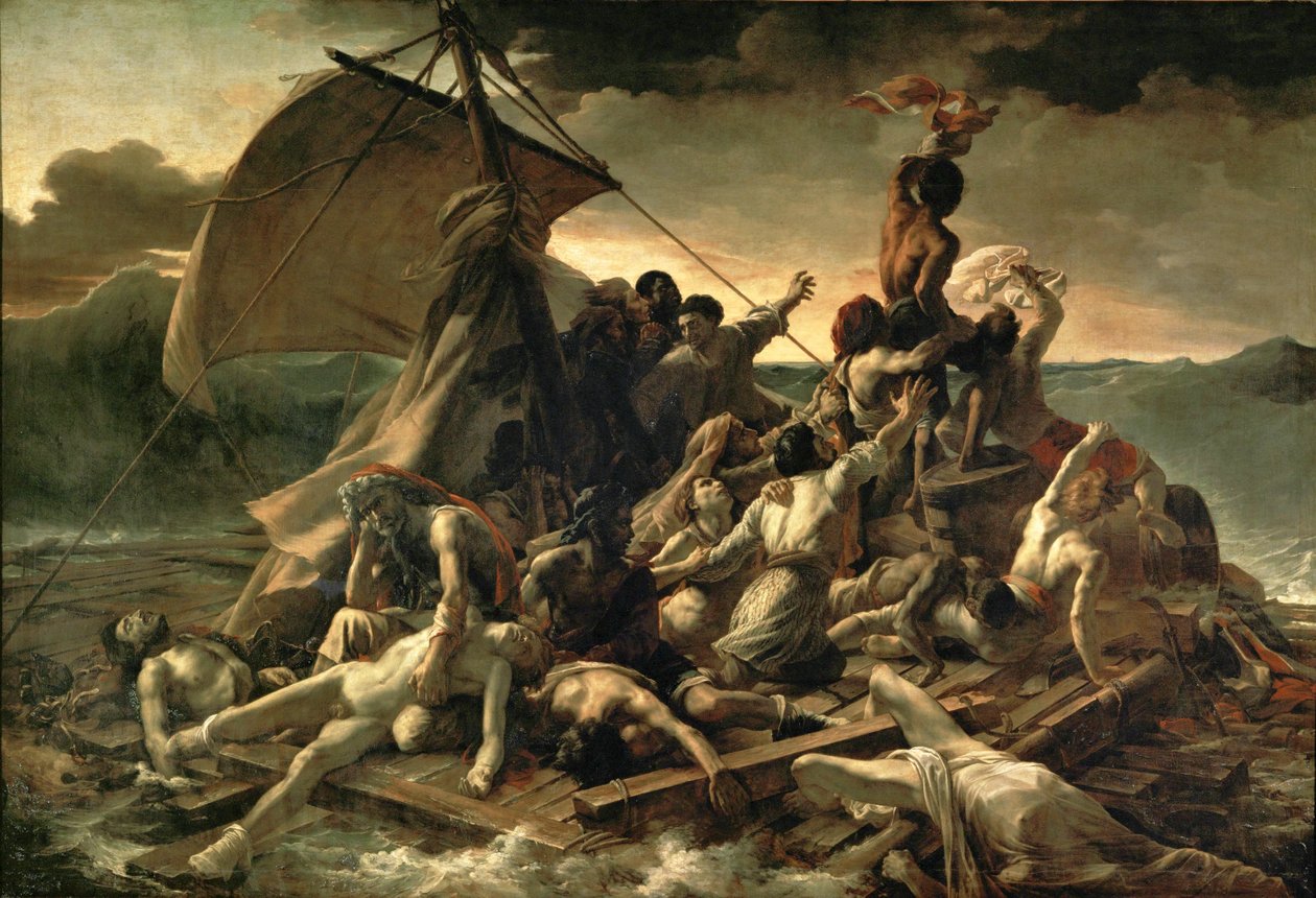 Het vlot van de "Medusa" ... door Theodore Gericault