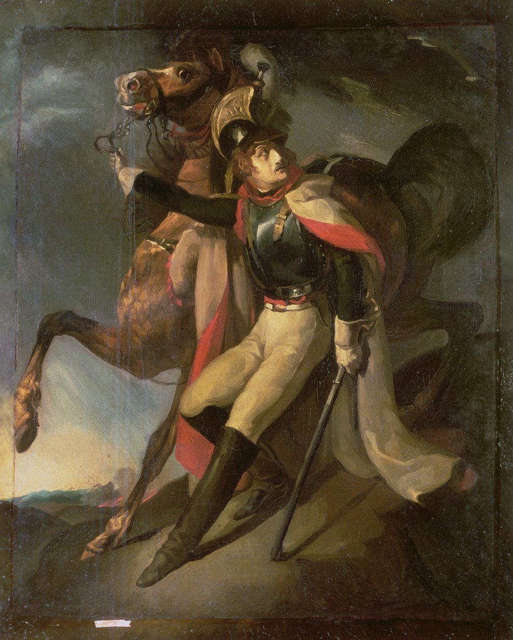 Gewonde cuirassier door Theodore Gericault