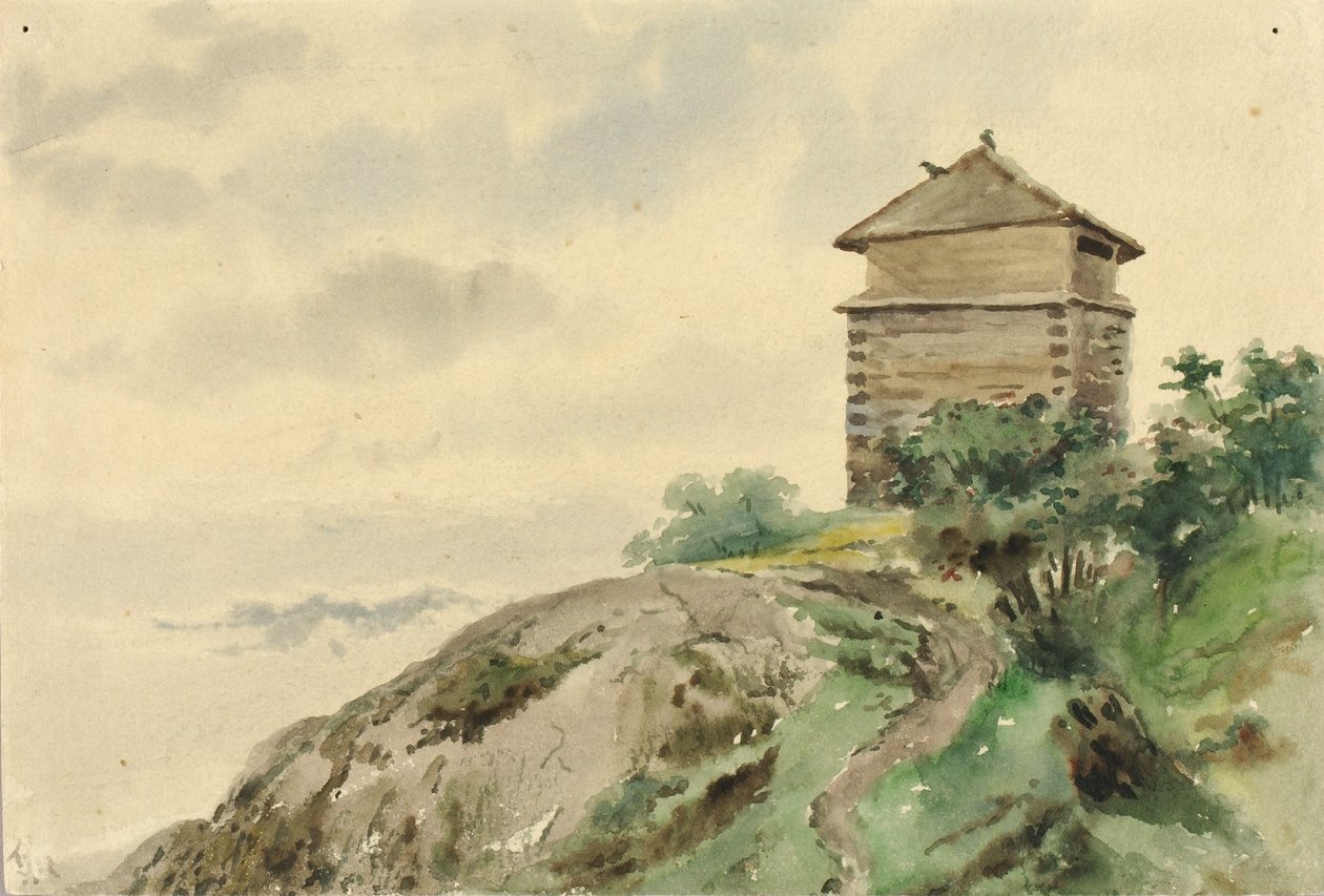 Blokhuis, Alaska, 1887 door Theodore J. Richardson
