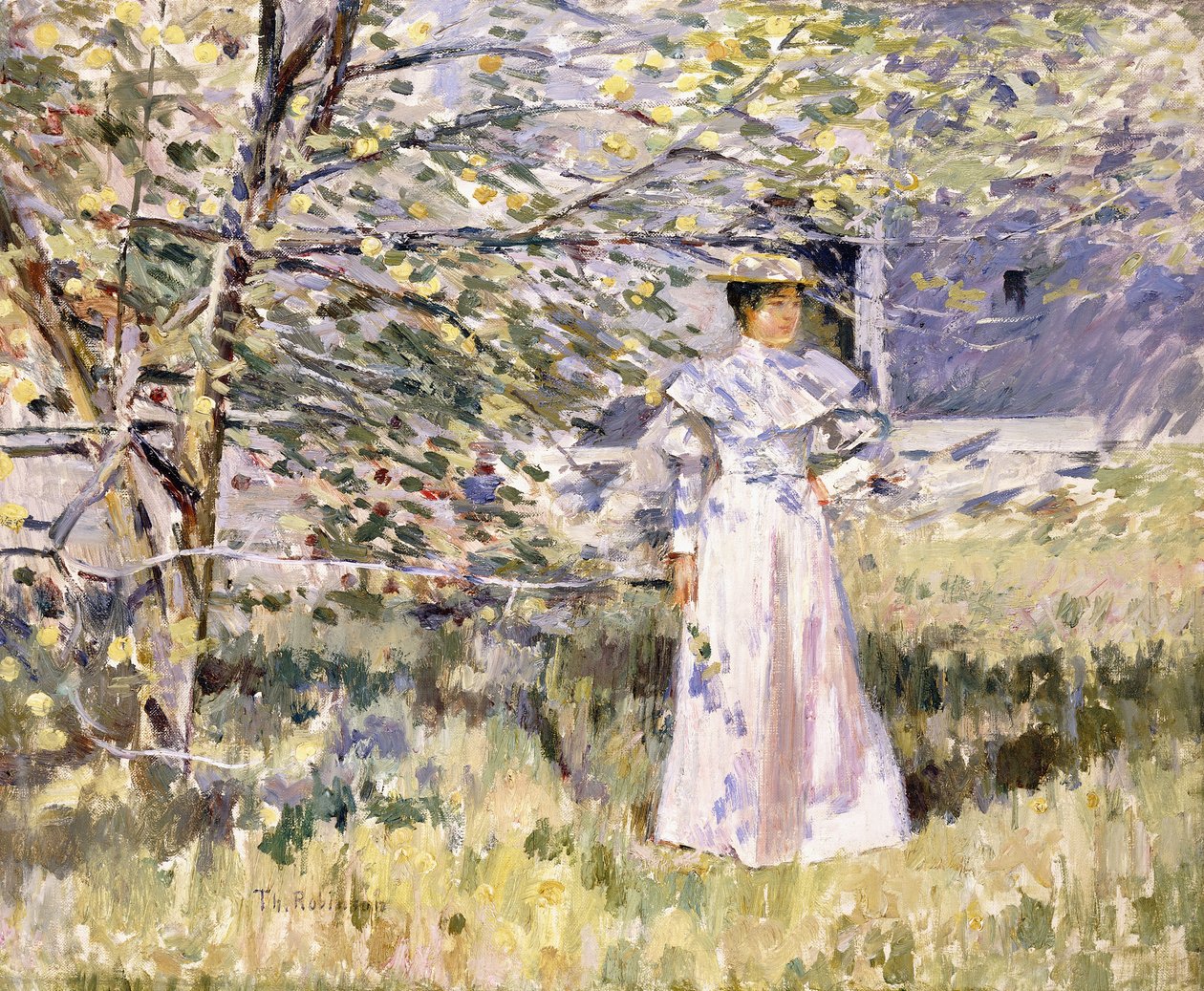 Een Normandische tuin, oktober door Theodore Robinson