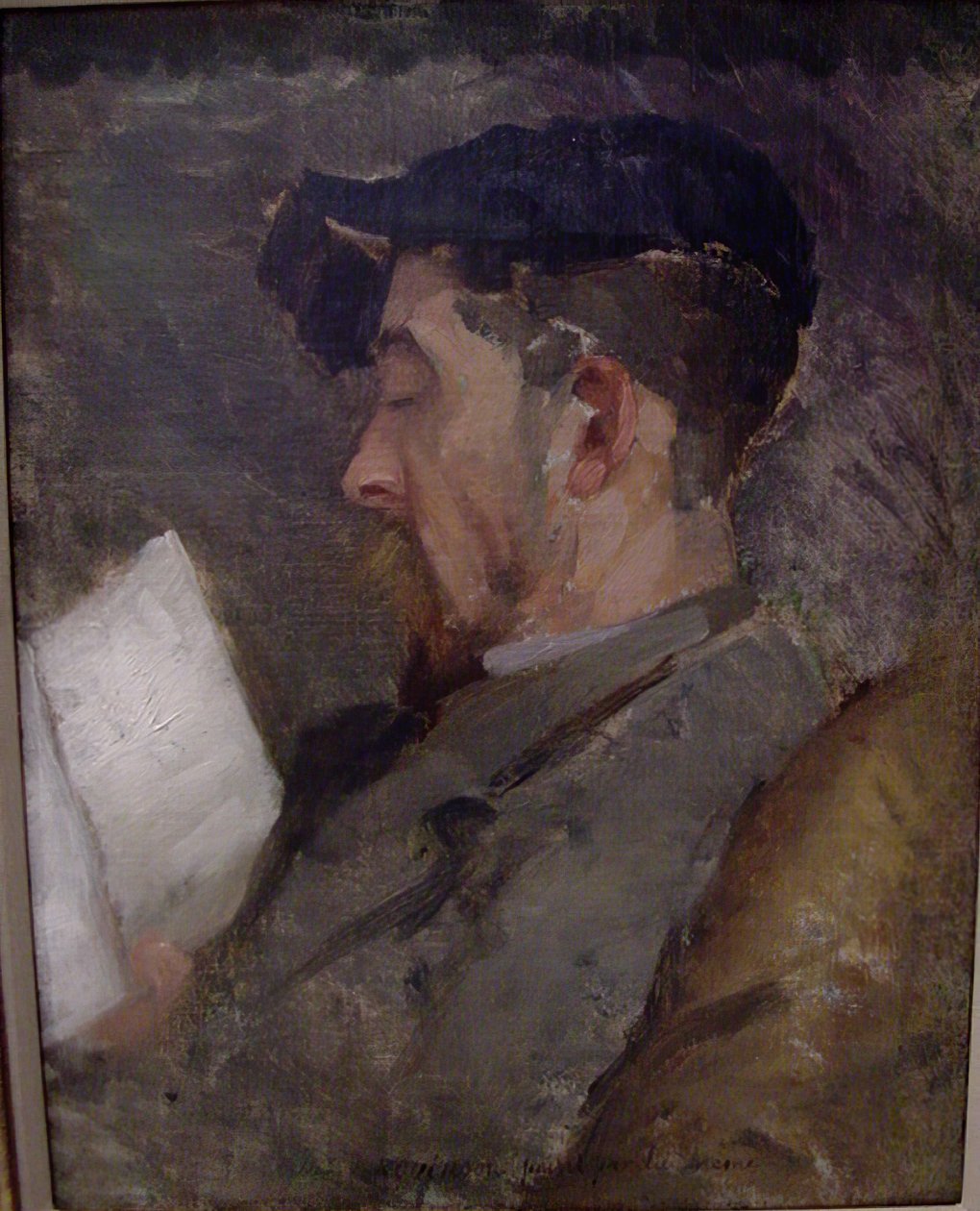 Zelfportret, ca. 1884-87 door Theodore Robinson