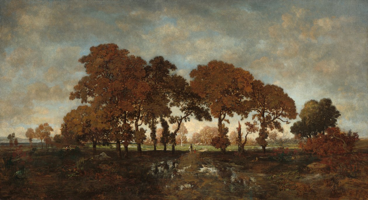 Na de regen door Pierre Etienne Theodore Rousseau