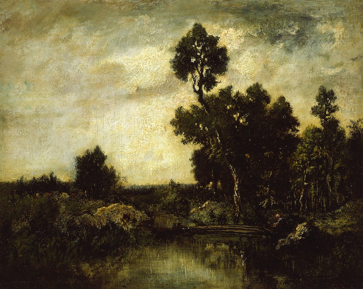 Landschap, ca. 1850 door Pierre Etienne Theodore Rousseau